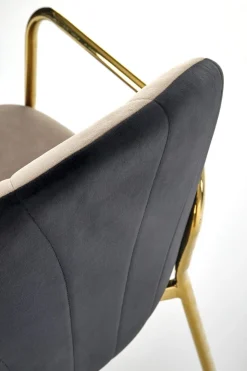 Krzesło Rebbeca beż/czarne/złote