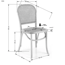 Krzesło Renne rattan naturalny