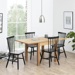 Krzesło Riano czarne drewniane