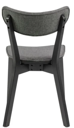 Krzesło Roxby tapicerowane szare/czarne