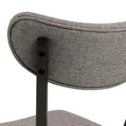 Krzesło Roxby tapicerowane szare/czarne