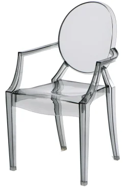 Krzesło Royal inspirowane Louis Ghost szare z tworzywa