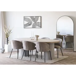 Krzesło Safira boucle beżowe/czarne