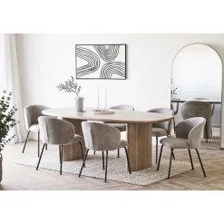 Krzesło Safira boucle beżowe/czarne