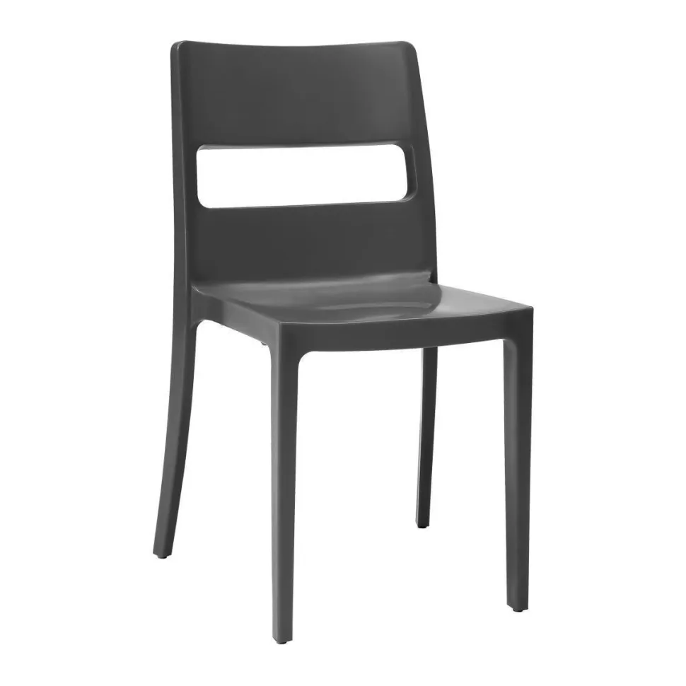 Krzesło Sai antracytowe z tworzywa