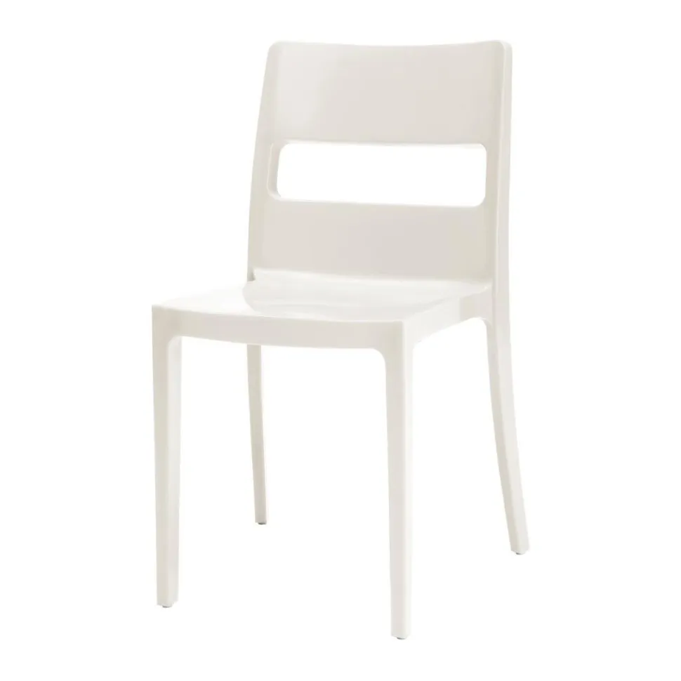 Krzesło Sai białe z tworzywa