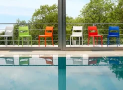 Krzesło Sai czerwone z tworzywa