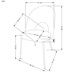Krzesło Sarah czarne