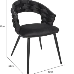 Krzesło Sawyer czarne