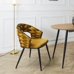Krzesło Sawyer musztardowe