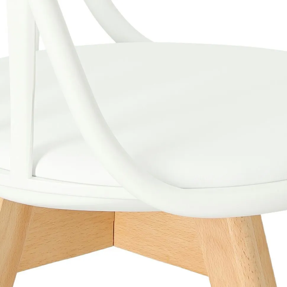 Krzesło Sirena białe skandynawskie