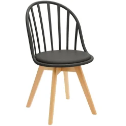 Krzesło Sirena czarne loftowe