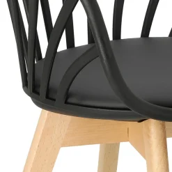 Krzesło Sirena z podłokietnikami czarne