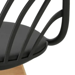 Krzesło Sirena z podłokietnikami czarne