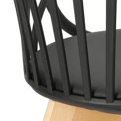 Krzesło Sirena z podłokietnikami czarne