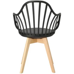 Krzesło Sirena z podłokietnikami czarne