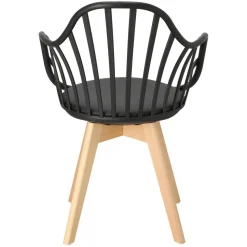 Krzesło Sirena z podłokietnikami czarne