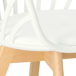 Krzesło Sirena z podłokietnikami białe