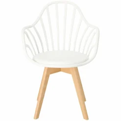 Krzesło Sirena z podłokietnikami białe