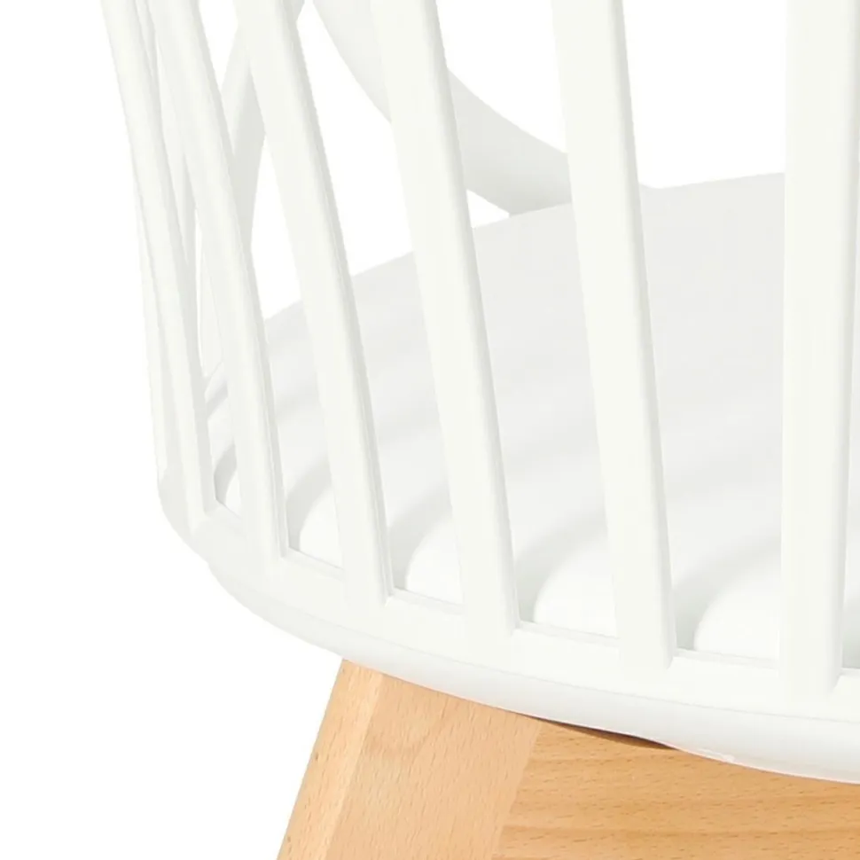 Krzesło Sirena z podłokietnikami białe