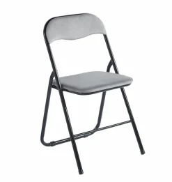 Krzesło składane Amun Velvet szare