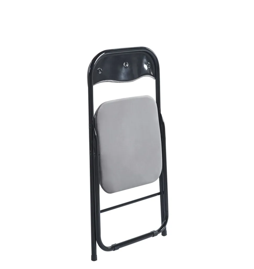 Krzesło składane Amun Velvet szare