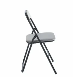 Krzesło składane Amun Velvet szare