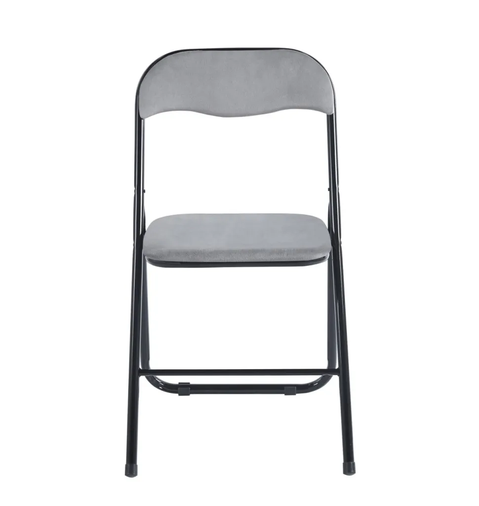 Krzesło składane Amun Velvet szare