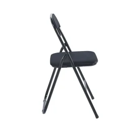 Krzesło składane Amun Velvet czarne