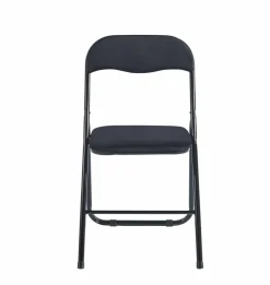 Krzesło składane Amun Velvet czarne