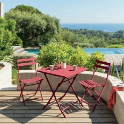 Krzesło składane Greensboro czerwone