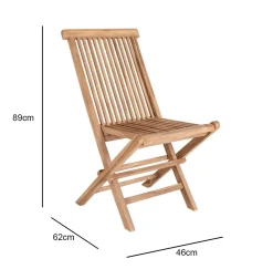 Krzesło składane Toledo z drewna tekowego