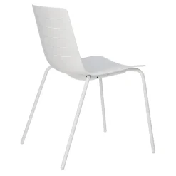 Krzesło Skin 4 białe podstawa biała z tworzywa
