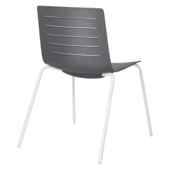 Krzesło Skin 4 szare podstawa biała z tworzywa