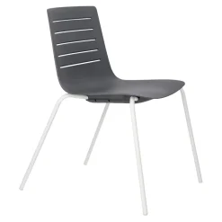 Krzesło Skin 4 szare podstawa biała z tworzywa