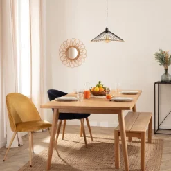 Krzesło Slano VIC żółte pikowane