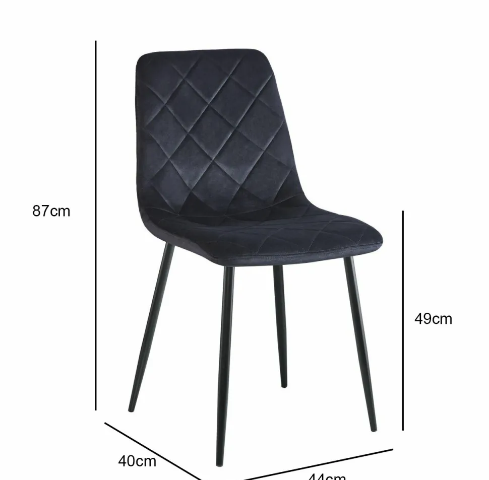 Krzesło Solito Velvet czarne