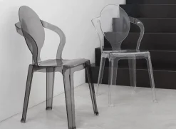 Krzesło Spoon dymione transparentne