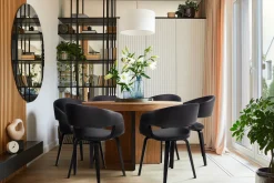 Krzesło Supernova czarne eko skóra tapicerowane