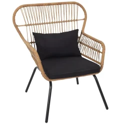 Krzesło Surabaya Arm czarna poduszka