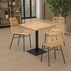 Krzesło Surabaya naturalne/czarne nogi