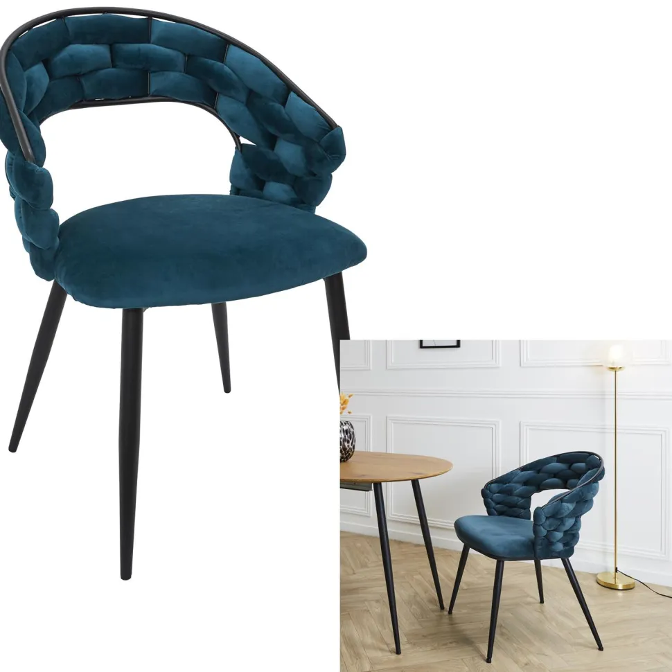 Krzesło Swyer niebieskie