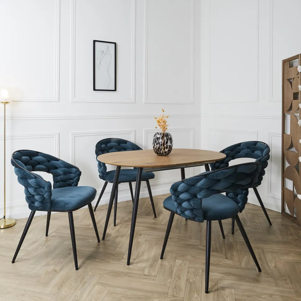 Krzesło Swyer niebieskie