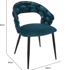 Krzesło Swyer niebieskie