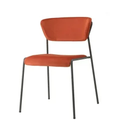 Krzesło tapicerowane Lisa pomarańczowy/antracytowy