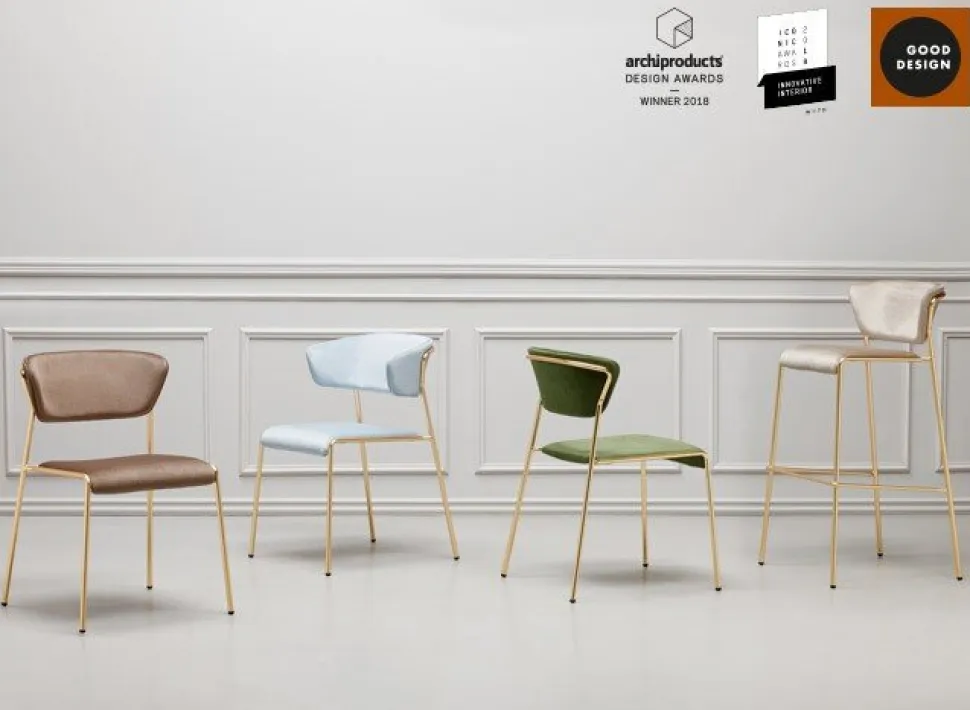 Krzesło tapicerowane Lisa pomarańczowy/antracytowy