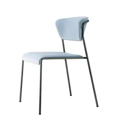 Krzesło tapicerowane Lisa błękitny/czarny