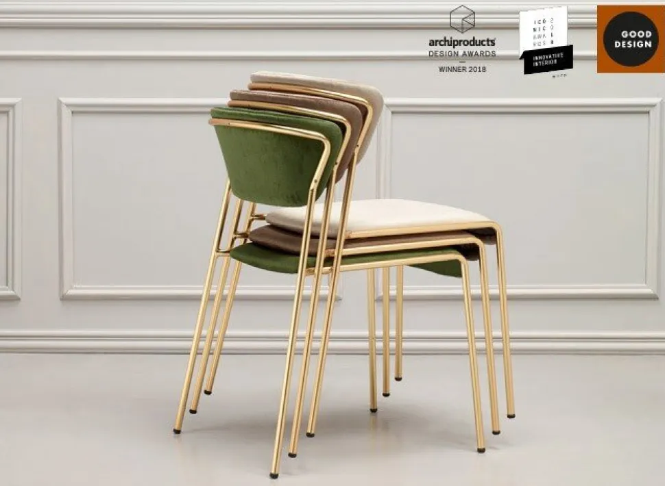 Krzesło tapicerowane Lisa błękitny/czarny