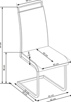 Krzesło Teksas szare