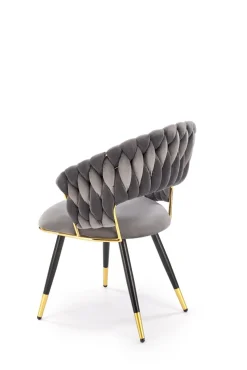 Krzesło Tenay Velvet szary